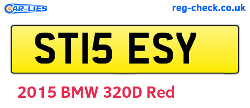 ST15ESY are the vehicle registration plates.