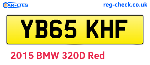 YB65KHF are the vehicle registration plates.