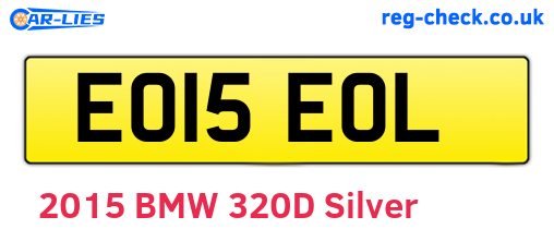 EO15EOL are the vehicle registration plates.