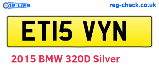 ET15VYN are the vehicle registration plates.