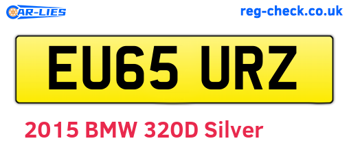 EU65URZ are the vehicle registration plates.
