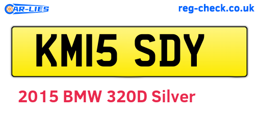 KM15SDY are the vehicle registration plates.