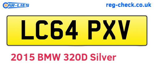 LC64PXV are the vehicle registration plates.