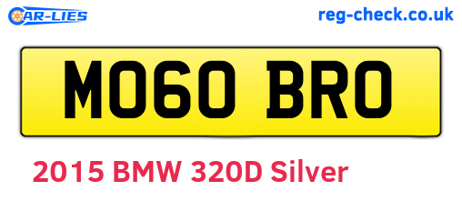 MO60BRO are the vehicle registration plates.