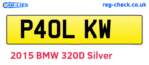 P40LKW are the vehicle registration plates.