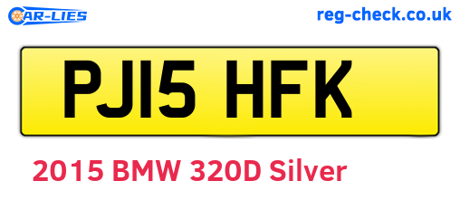 PJ15HFK are the vehicle registration plates.