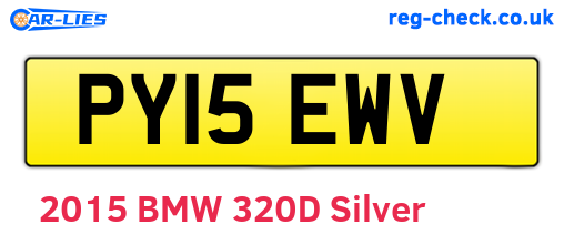 PY15EWV are the vehicle registration plates.