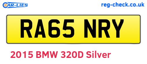 RA65NRY are the vehicle registration plates.