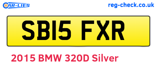 SB15FXR are the vehicle registration plates.