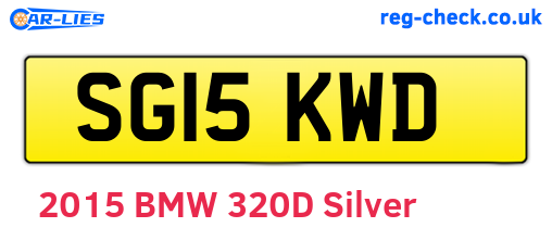 SG15KWD are the vehicle registration plates.