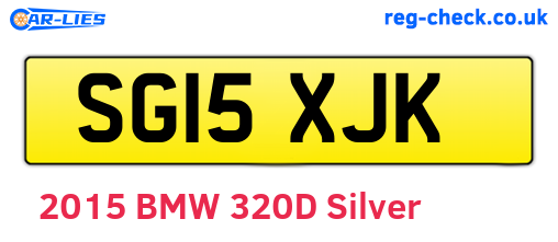 SG15XJK are the vehicle registration plates.