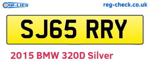 SJ65RRY are the vehicle registration plates.