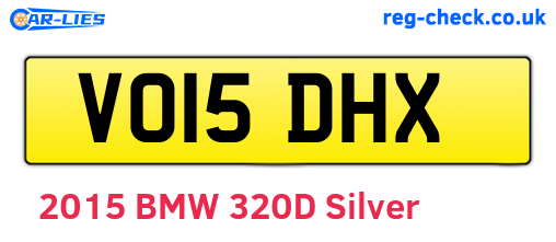 VO15DHX are the vehicle registration plates.