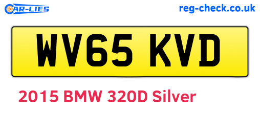 WV65KVD are the vehicle registration plates.