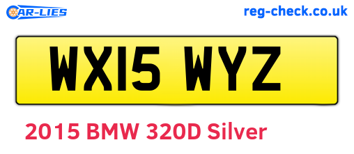 WX15WYZ are the vehicle registration plates.