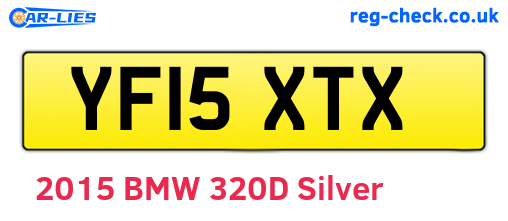 YF15XTX are the vehicle registration plates.