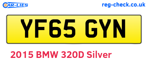 YF65GYN are the vehicle registration plates.