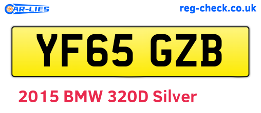YF65GZB are the vehicle registration plates.