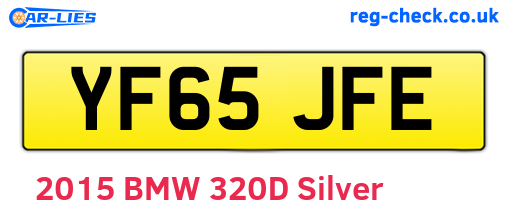 YF65JFE are the vehicle registration plates.