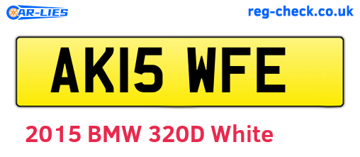 AK15WFE are the vehicle registration plates.