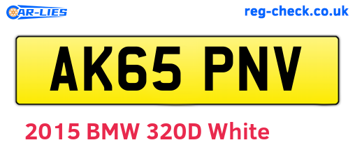 AK65PNV are the vehicle registration plates.