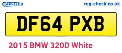 DF64PXB are the vehicle registration plates.