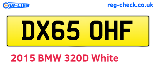 DX65OHF are the vehicle registration plates.