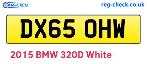 DX65OHW are the vehicle registration plates.