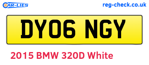 DY06NGY are the vehicle registration plates.