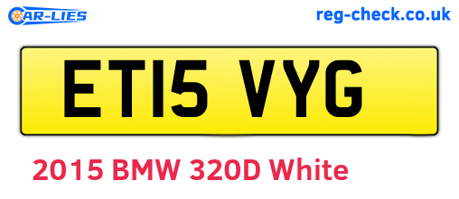 ET15VYG are the vehicle registration plates.