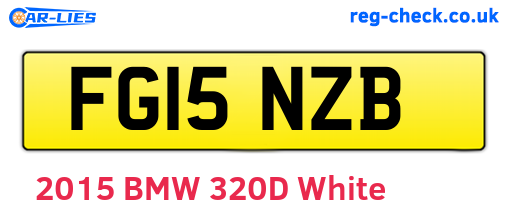 FG15NZB are the vehicle registration plates.