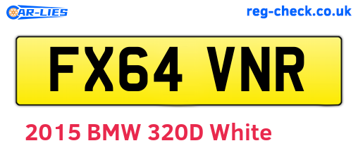 FX64VNR are the vehicle registration plates.