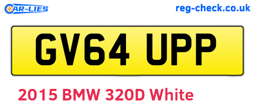 GV64UPP are the vehicle registration plates.