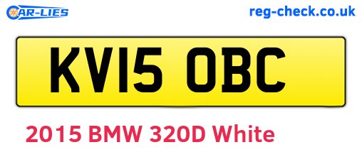 KV15OBC are the vehicle registration plates.