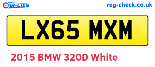 LX65MXM are the vehicle registration plates.