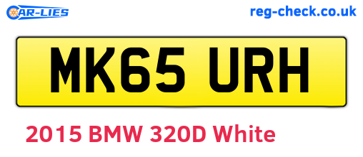 MK65URH are the vehicle registration plates.