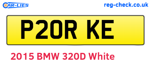 P20RKE are the vehicle registration plates.