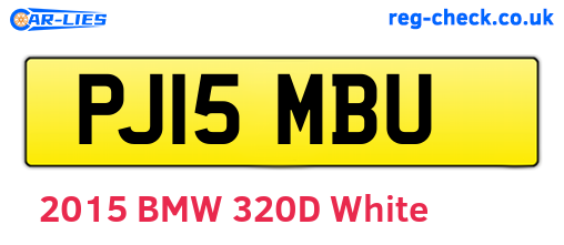 PJ15MBU are the vehicle registration plates.