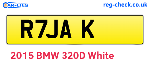 R7JAK are the vehicle registration plates.