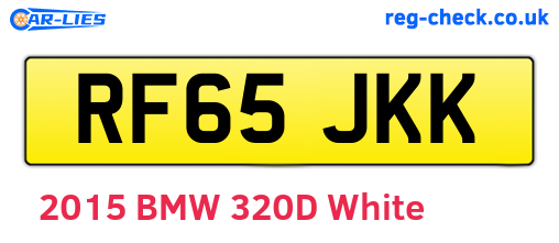 RF65JKK are the vehicle registration plates.