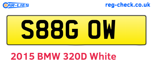 S88GOW are the vehicle registration plates.