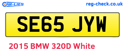SE65JYW are the vehicle registration plates.