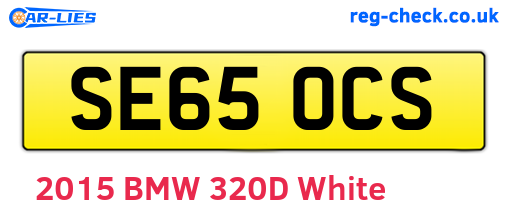 SE65OCS are the vehicle registration plates.