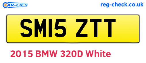 SM15ZTT are the vehicle registration plates.