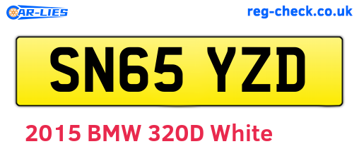 SN65YZD are the vehicle registration plates.
