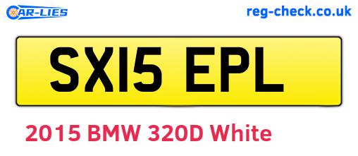 SX15EPL are the vehicle registration plates.