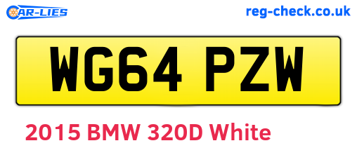 WG64PZW are the vehicle registration plates.
