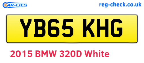 YB65KHG are the vehicle registration plates.
