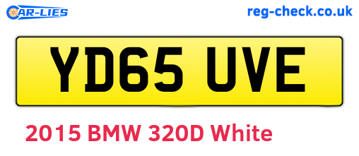 YD65UVE are the vehicle registration plates.