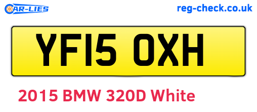 YF15OXH are the vehicle registration plates.